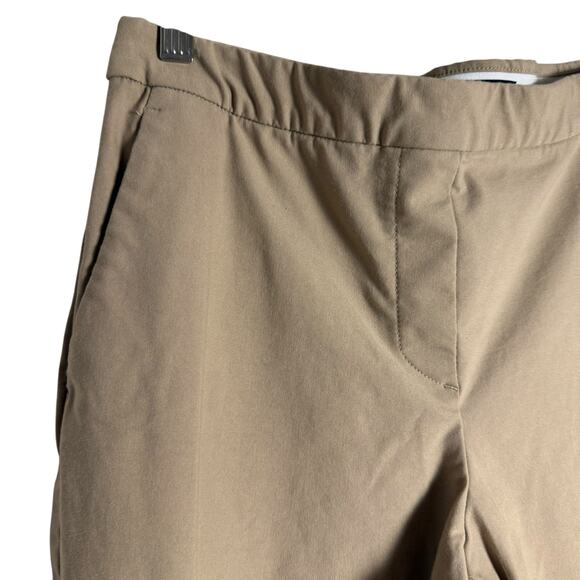 Theory Thaniel Approach Khaki Tan Slim Fit Pull-On Office Work Pants Size 4 - Picture 4 of 8